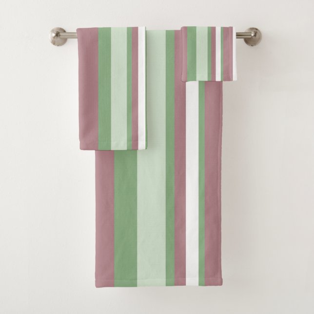 Green, Rose and Pink Stripes (In situ)