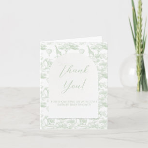 Green Safari D Toile Jouy Baby Shower Gracias