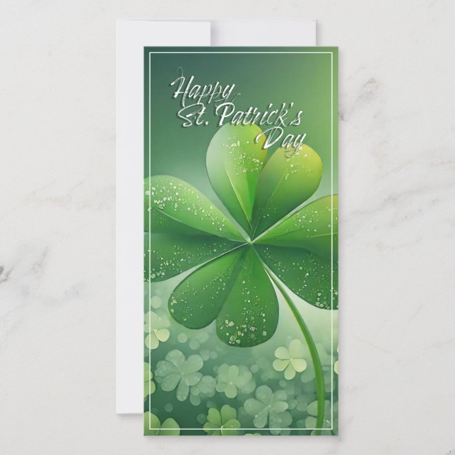 Green Shamrock Happy St. Patrick's Day (7) c (Anverso)