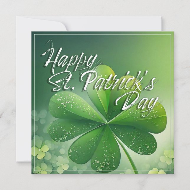 Green Shamrock Happy St. Patrick's Day (7) c (Anverso)