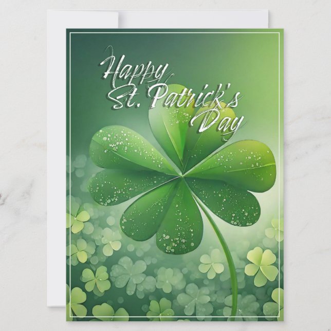 Green Shamrock Happy St. Patrick's Day (7) c (Anverso)