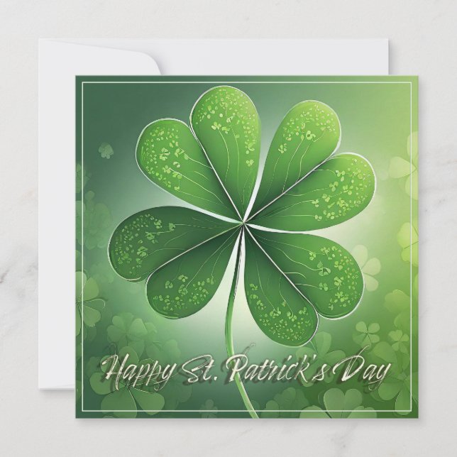 Green Shamrock Happy St. Patrick's Day (8) c (Anverso)