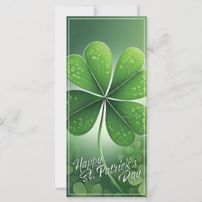 Green Shamrock Happy St. Patrick's Day (8) c (Anverso)