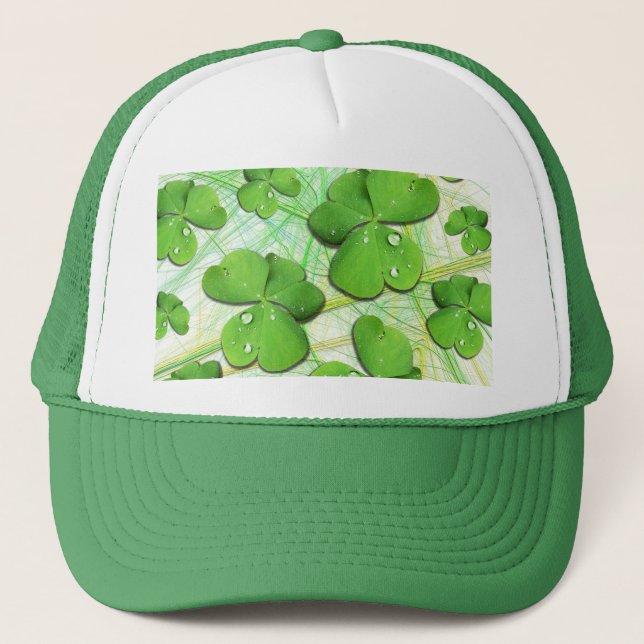 Green Shamrock St Patrick's Day Gorra (Anverso)
