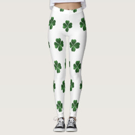 Green Shamrock St. Patrick's Day Leggings