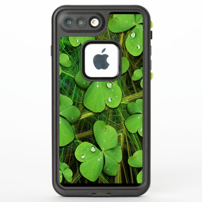 Green Shamrock St Patrick's iPhone 5 Funda-Mate (Reverso)