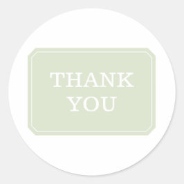 Green Simply Elegant Gracias Pegatinas