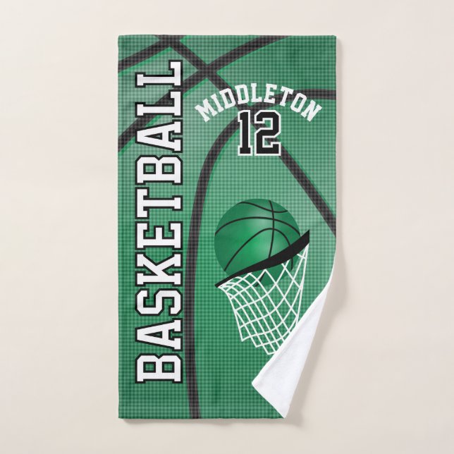 Green Sport 🏀 Basketball | DIY Textos (Toalla de mano)