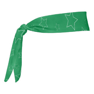 Green Stars Scarf Headband