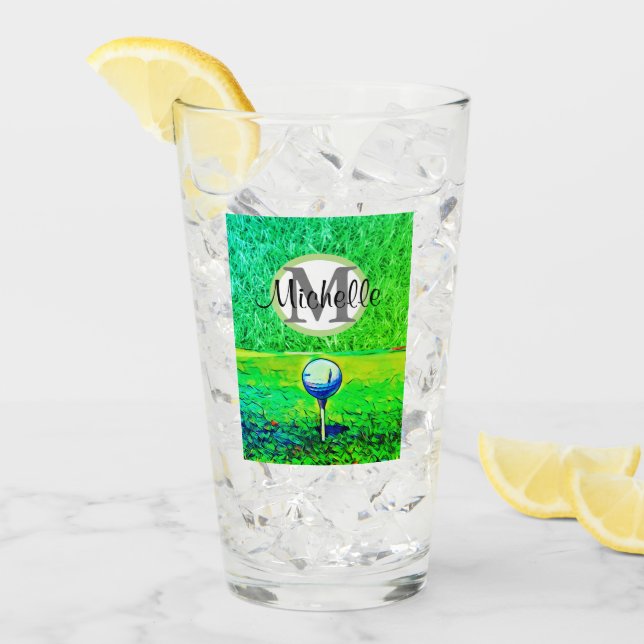 Green Tee Off Monograma Deportes Green Golf (Anverso (hielo))