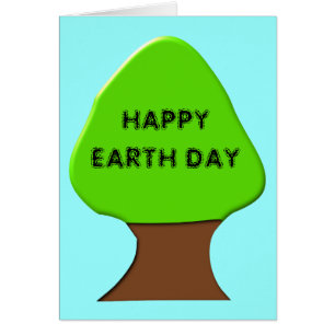 Green Tree Earth Day Card