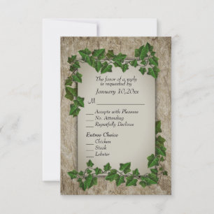 Green Vines on the Wood RSVP with Entree Choice