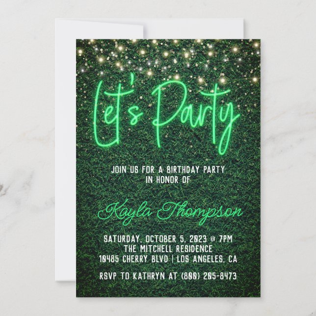 Green Wall Green Wall Invitación de fiesta (Reverso)