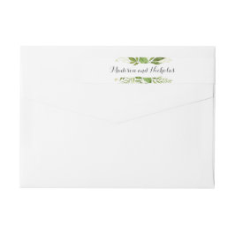 Green Wraparound Return Address Etiquetas Rustic