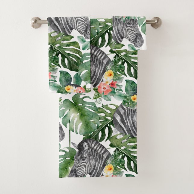 Green Zebra Tropical Trendy Fabulous Pattern (In situ)
