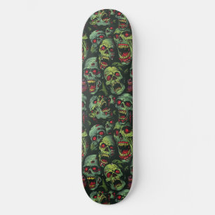 Green Zombie Spooky Halloween Skateboard