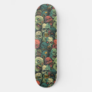 Green Zombie Spooky Halloween Skateboard
