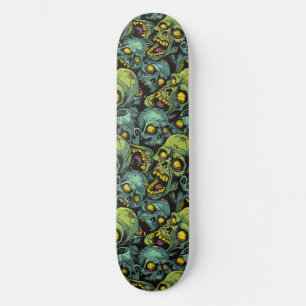 Green Zombie Spooky Halloween Skateboard
