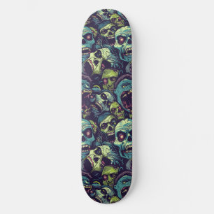 Green Zombie Spooky Halloween Skateboard