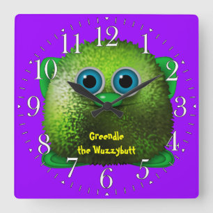 Greendle el reloj del dibujo animado de la