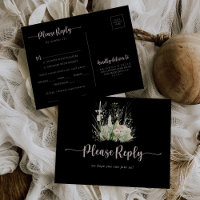 Greeneration Boho Wildflower Black Menu Choice RSV