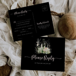 Greeneration Boho Wildflower Black Menu Choice RSV