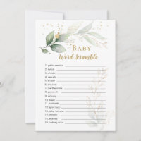 Greeneration Foliage Baby Word Scramble Game