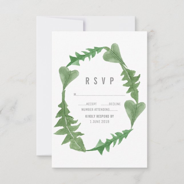Greeneration Watercolor Foliage RSVP (Anverso)