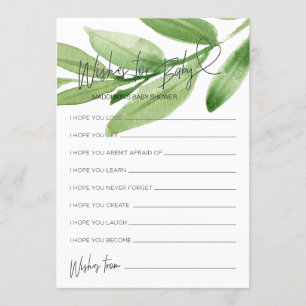 Greenery Baby Shower Quiere Una Tarjeta De Juego P