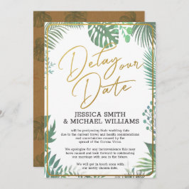 Greenery Coronavirus Retrasar La Tarjeta De Fecha