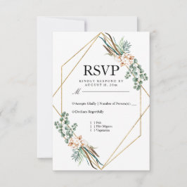 Greenery Cotton Boho Purpurina Wedding RSVP