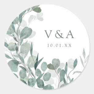 Greenery Eucalyptus Boda Pegatina
