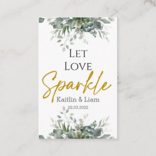 Greenery Eucalyptus Boda Sparkler Etiqueta