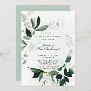 Greenery Eucalyptus Bridesmaids Luncheon Invita