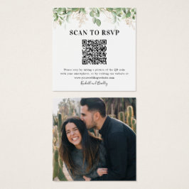 Greenery Eucalyptus Código QR Foto Boda RSVP