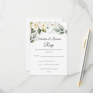Greenery Eucalyptus Wedding Tarjeta RSVP