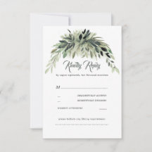 Greenery Garland Wedding RSVP