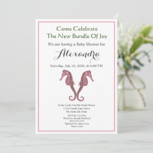 Greenery Seashell Chica rosa Floral Baby Shower