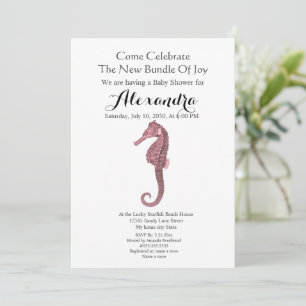 Greenery Seashell Chica rosa Floral Baby Shower