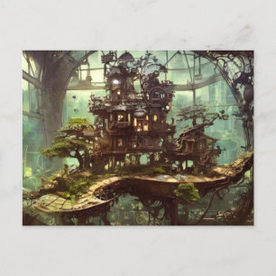 Greenhouse Steampunk en la postal de la jungla