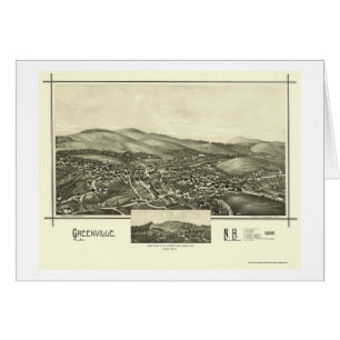 Greenville, mapa panorámico del NH - 1886