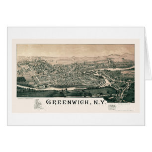 Greenwich, mapa panorámico de NY - 1885