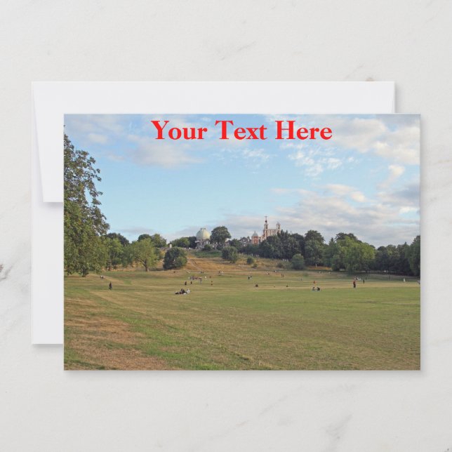 Greenwich Park personalizable, tarjeta de Londres (Anverso)
