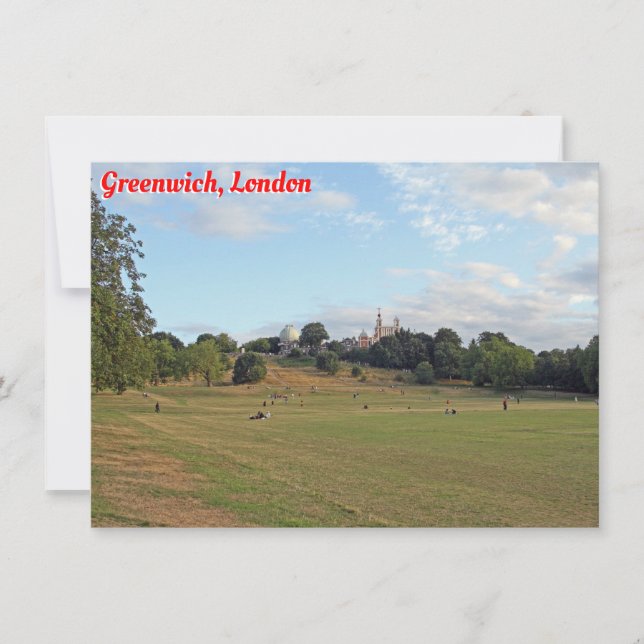 Greenwich Park, tarjeta de Londres (Anverso)