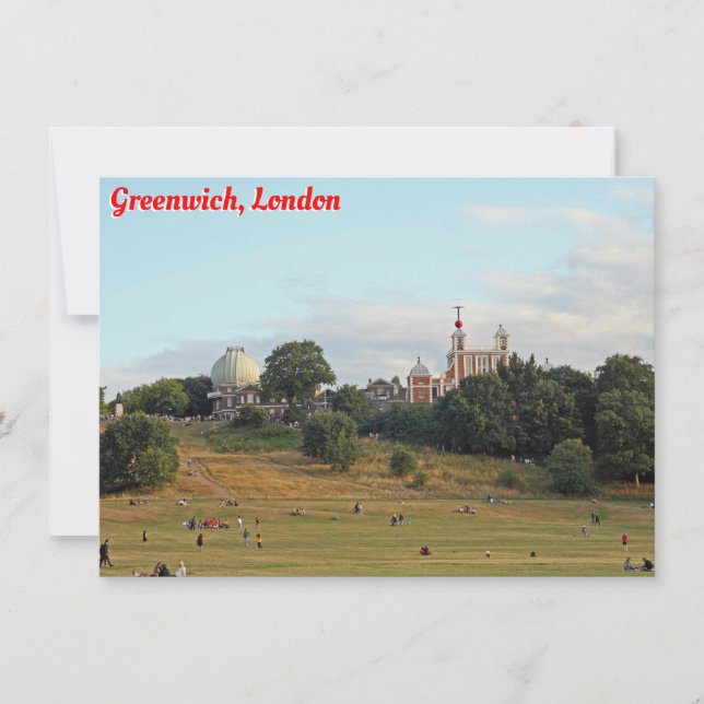 Greenwich Park, tarjeta de Londres (Anverso)