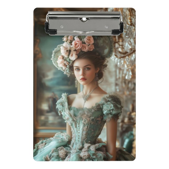 Greta en el Mini Portapapeles Verde (Anverso)