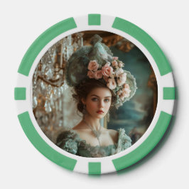 Greta en fichas de póquer verde