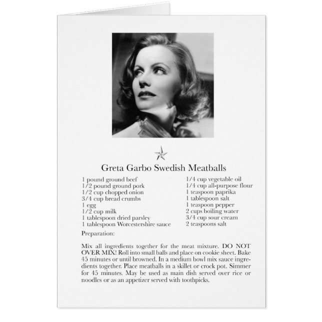 Greta Garbo Sueco Meatball (Frente)