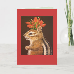 Greta la tarjeta de chipmunk