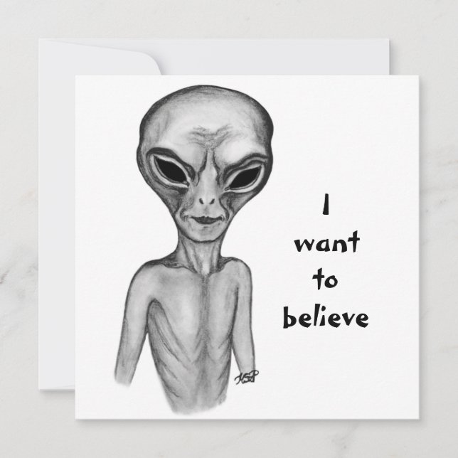 Grey Alien , quiero creer (Anverso)